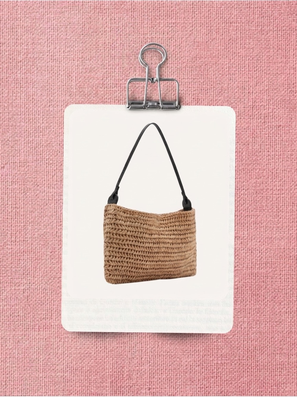 Mango Tan Woven Shoulder Bag